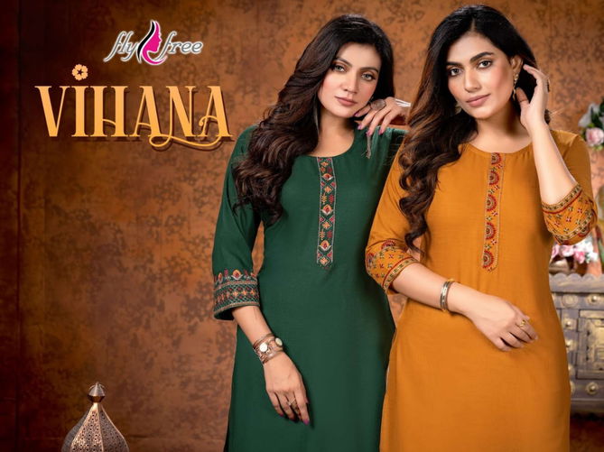 Fly Free Vihana New exclusive Wear Designer Rayon Kurti Collection